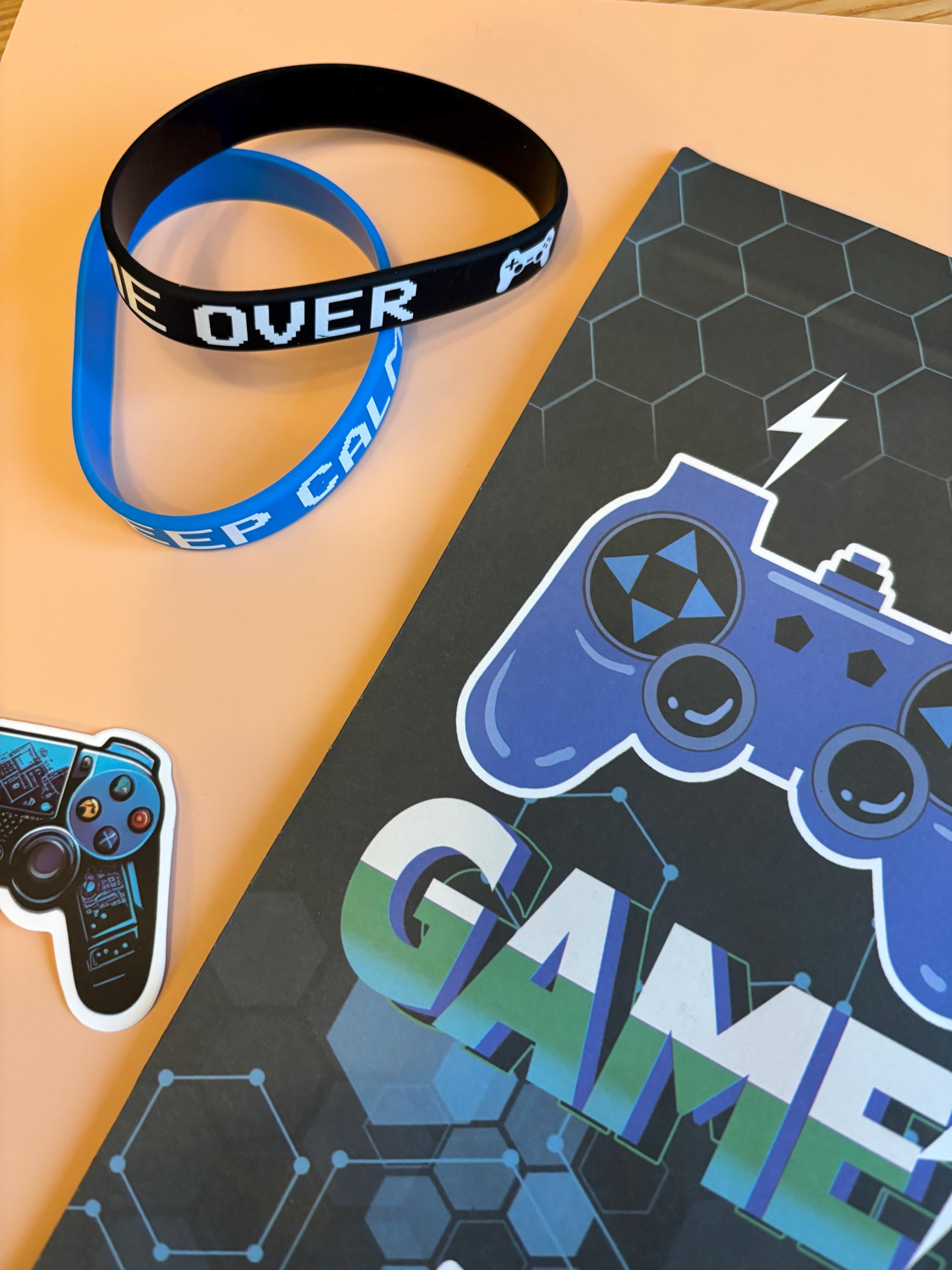 Gamingcotroller Key Ring Gaming Controller Party Favor Pack: Keyring, Wristband & Stickers - Etsy UK