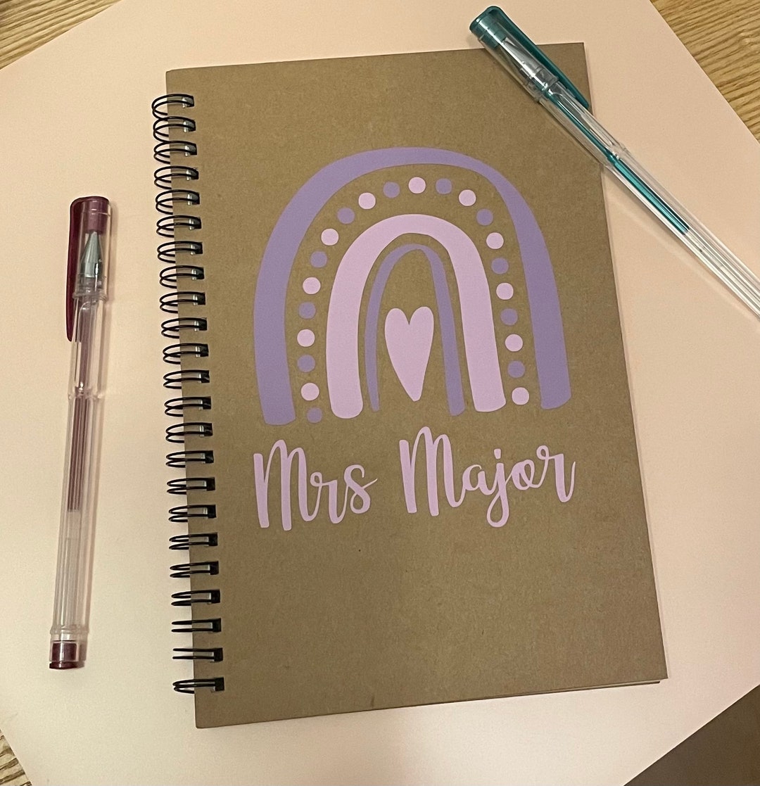 Personalized Teacher Appreciation Notebook: Rainbow End of Year Gift - Etsy