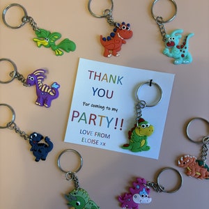 Thankyou For Coming / Children’s Party Favour / Dinosaur/ Keyring / Party Favor