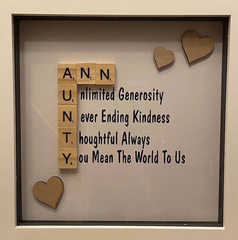 Scrable Generosity Scrabble Frame / Family Gift / Friendship Gift - Etsy