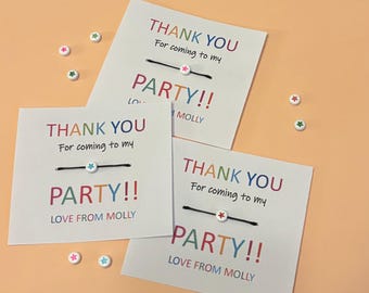 Thankyou For Coming / Kinder-Gastgeschenke / Freundschaftsarmband / Gastgeschenk / Stern