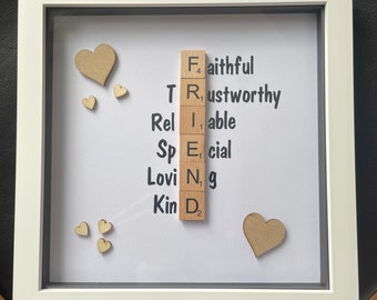 Scrabble Frame / Family Gift / Friendship Gift