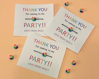 Thankyou For Coming / Kinder-Gastgeschenke / Freundschaftsarmband / Partygeschenk / Blume
