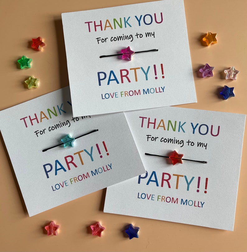 Thankyou For Coming / Childrens Party Favours / Friendship Bracelet image 1