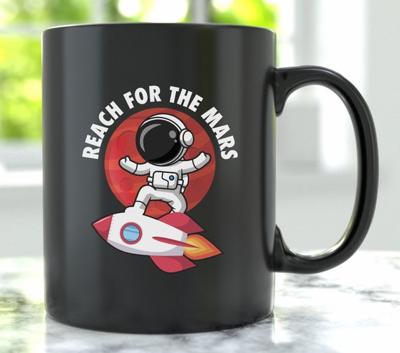 Reach For The Mars Surfing Funny Space Travel Mug, Planet Tumbler, Mars  Gift, Space Travel Gift For Her, Mars Gift For Him