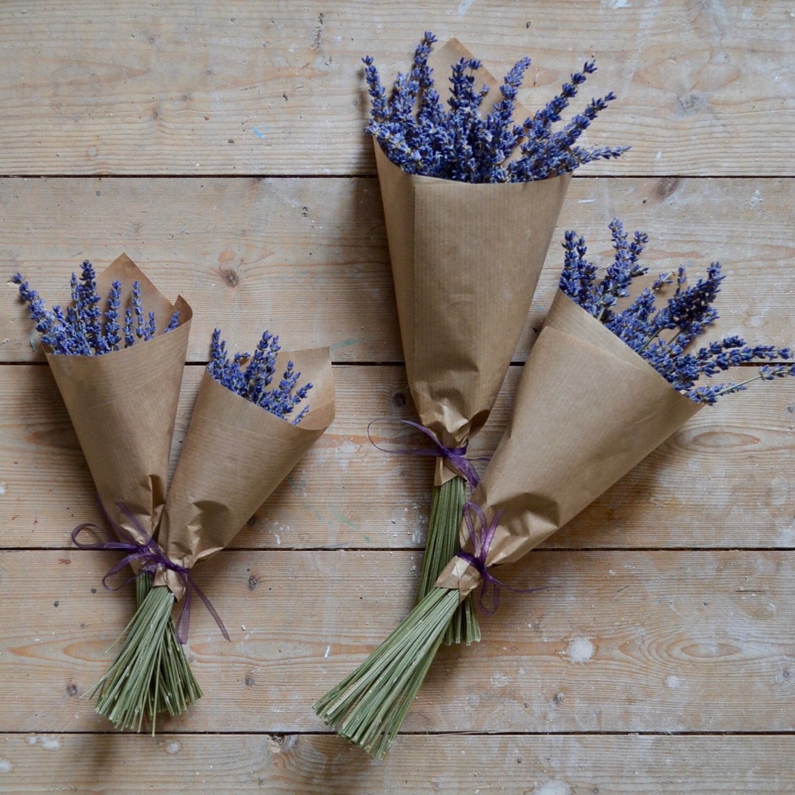 Handmade wrapped dried lavender bouquet approx 50 stems. Gift Etsy