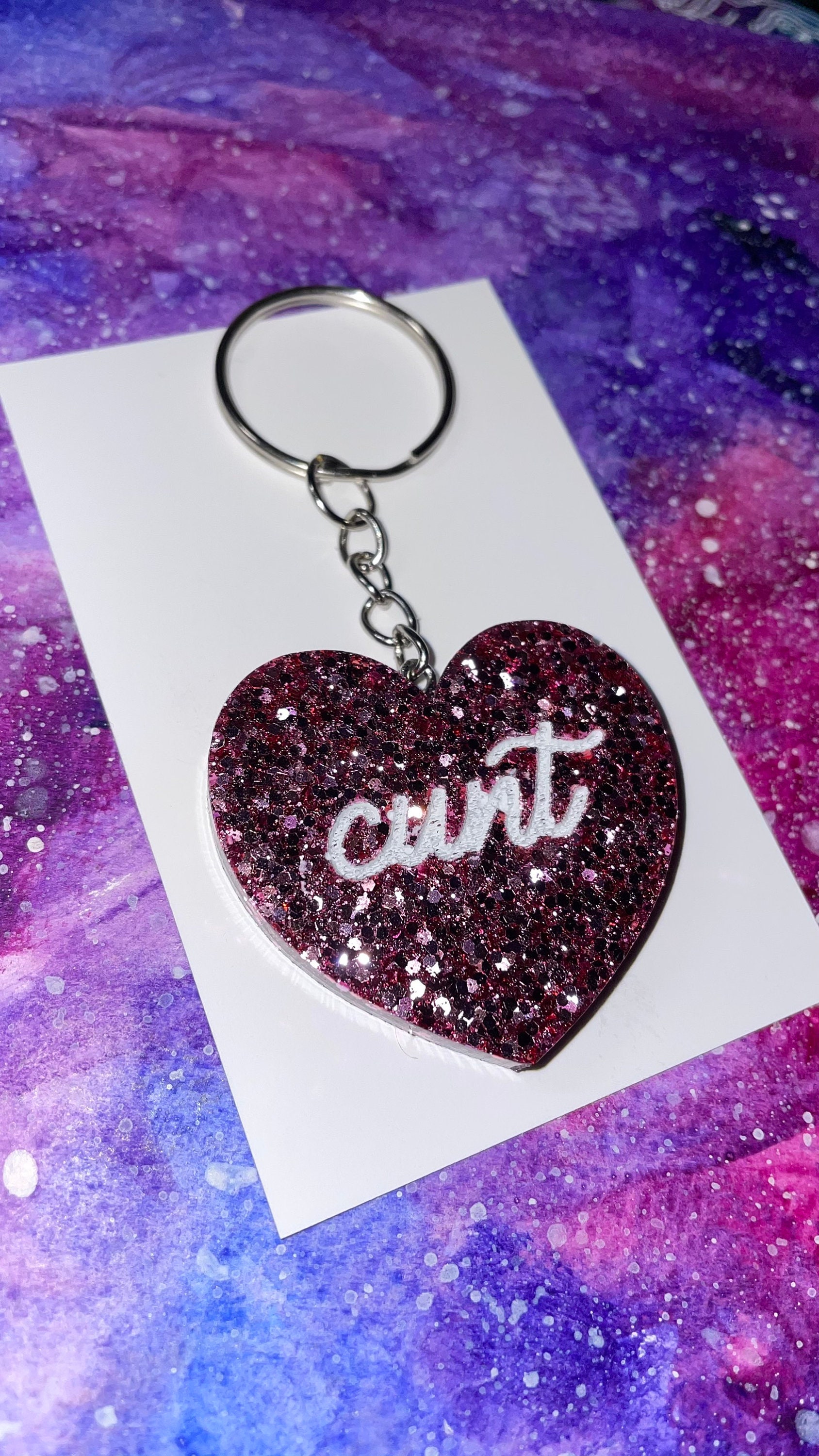 Rude keyring resin keychain gifts for her gifts for him Etsy