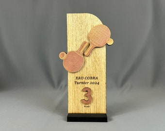 Tennis/ Table Tennis Award/ Table Tennis Trophy/ Bronze Award Trophy/ Tennis Trophy/ Personalized Award/ Custom Trophy/ Custom Awards