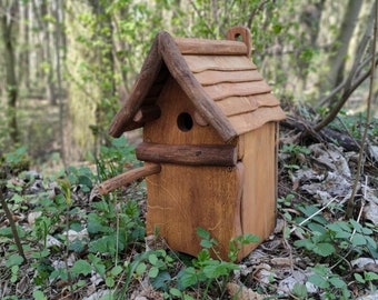 Cabane à oiseaux/ Nichoir en bois/ Mangeoire à oiseaux/ Nichoirs pour l'extérieur/ Nichoirs pour l'extérieur/ Nichoir d'extérieur fait main/