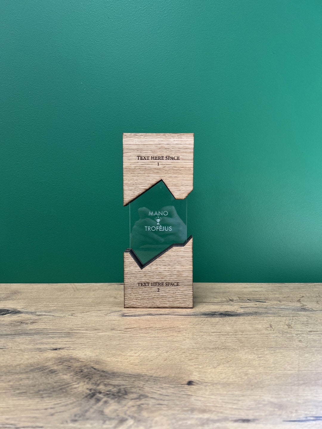 Modern Wood Trophy/ Personalised Award/ Custom Trophy/ Wooden Etsy