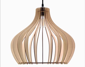 Modern Scandinavian Style/ Ceiling Lighting/ Wood Lamp Shade/ Wood Lamp / Pendant Light / Decorative Ceiling Lamp / Modern Lamp/ Lamp Shade