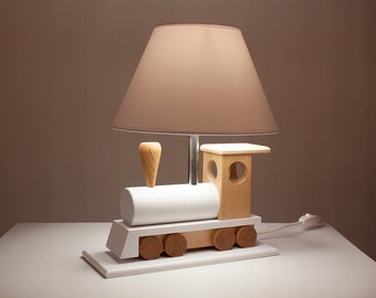 Locomotive Light/ Train Light/ Table Lamp/ Desk Lamps/ Night Lamp/ Kid Room Light/ Child Room Lamp/ Boy room decor/ Todler room decor/