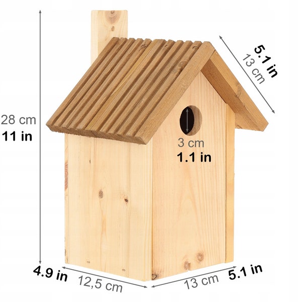 Cabane à oiseaux/ Nichoir en bois/ Mangeoire à oiseaux/ Nichoirs pour l'extérieur/ Nichoirs pour l'extérieur/ Nichoir d'extérieur fait main/