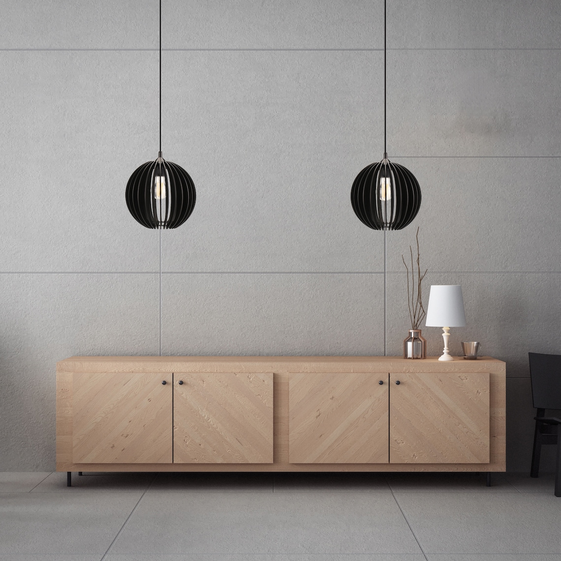 Modern Scandinavian Style/ Ceiling Lighting/ Wood Lamp Shade/ | Etsy