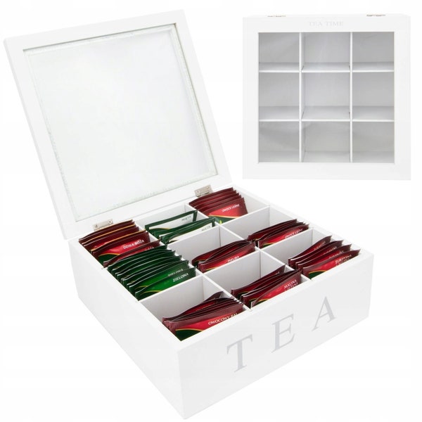 Wooden Tea Box Etsy