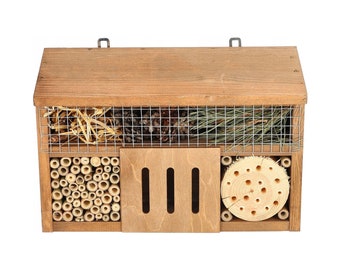 Handcrafted Mason Bee Hotel for a Sustainable Garden - A House or apartment for your mason bees - Whimsical, fairy, Cottage Core Design