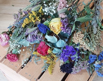 Dried Flowers, Long Stem Flowers, Craft Flowers, Box of Dried Flowers