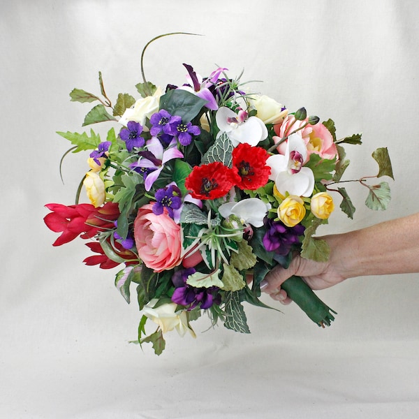 Silk Flower Bouquet Etsy