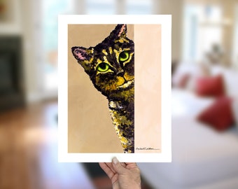 Animal Art Print, Tabby Cat Print, Cat Art