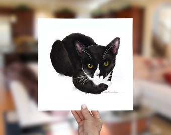 Cat Watercolor Print