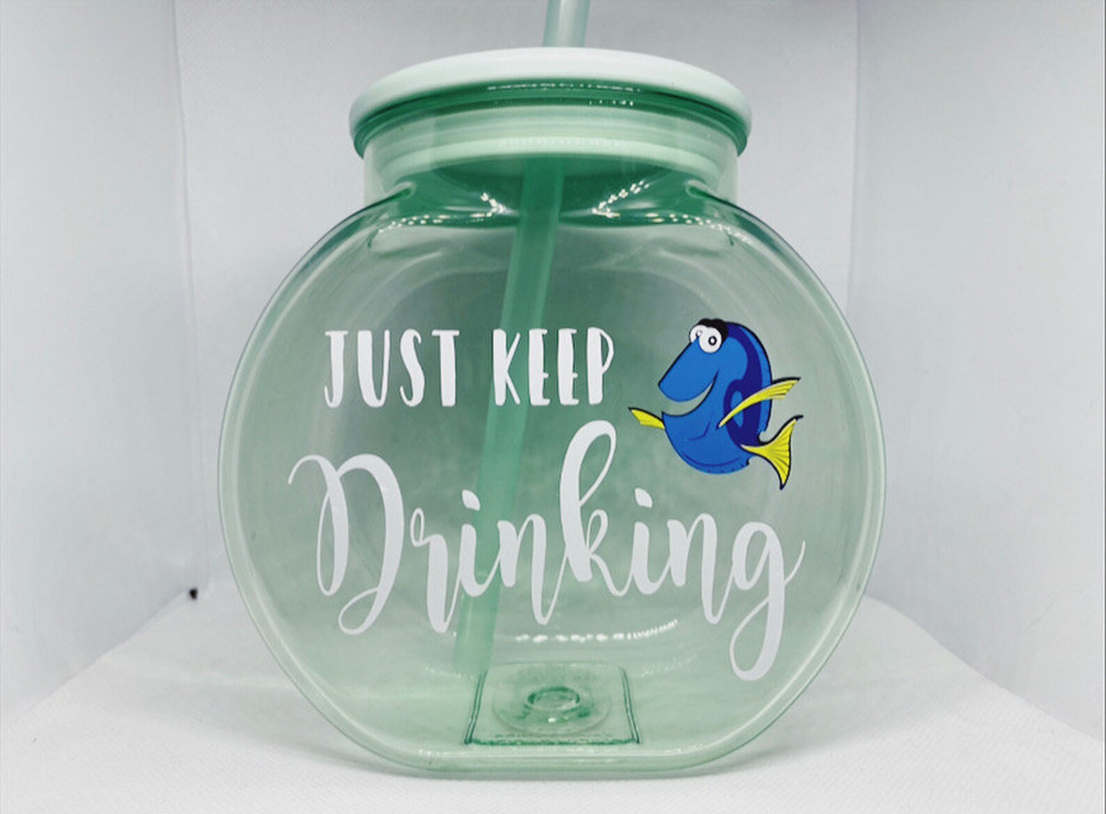 Fish Bowl Just Keep Drinking Cup Etsy