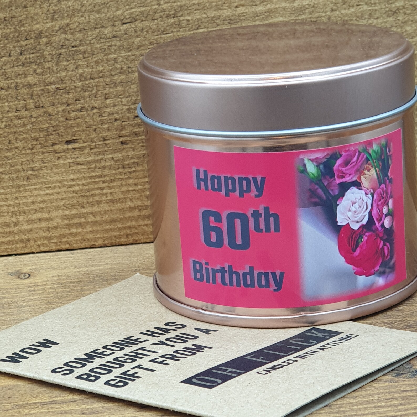 Happy 60th Birthday Candle With a 60th Birthday Etsy