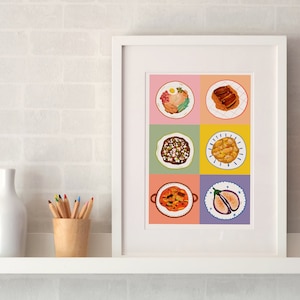 A5 Asian Food | Food Art | Illustration Art Print
