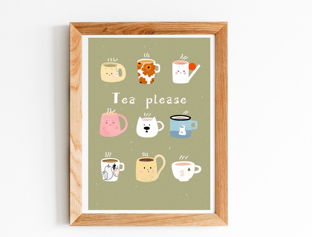 A5 Collection of Cute Mugs Cuppa Tea Tea Please Home Decor Etsy A5 Collection of Cute Mugs Cuppa Tea Tea Please Home Decor Etsy