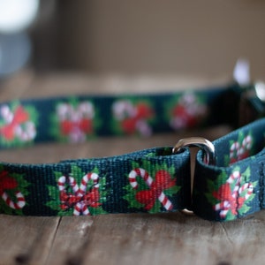 Holiday Martingale Collar for Dogs - Holiday Dog Collar - Candy Cane Dog Collar - Christmas Dog Collar - Christmas Collar -  Holiday Collar