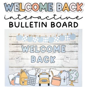 Back to School Bulletin Board Kit with a Student Back to School Activity for Boho Classroom Decor
