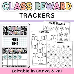 Incentive Charts for Whole Class Reward System Matches Composition Notebook & Pastel Classroom Decor Theme