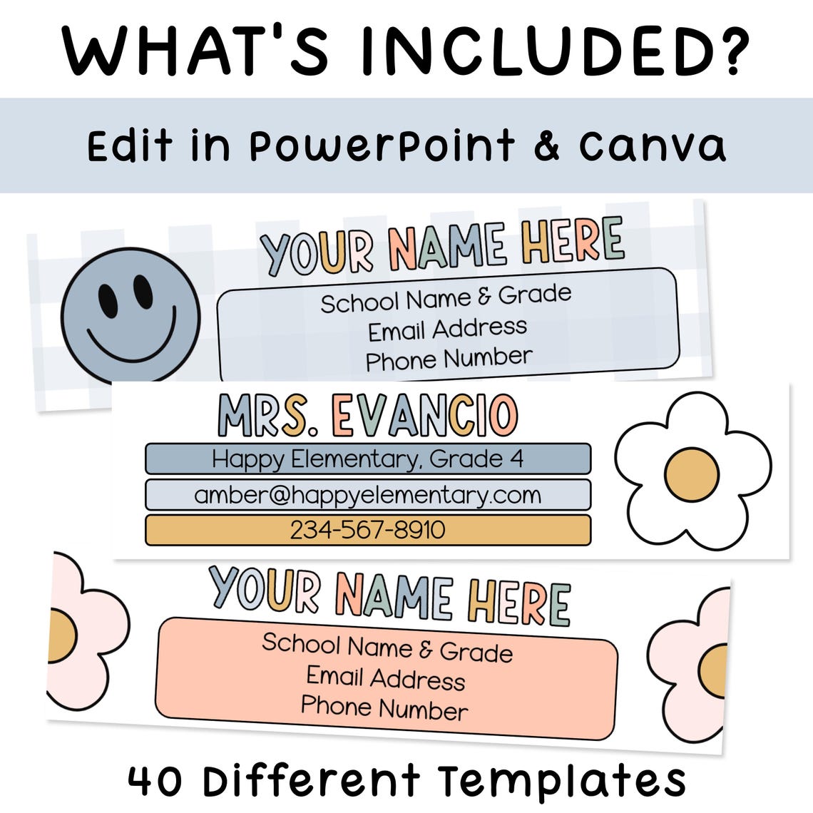 Boho Teacher Email Signature Template - Editable and Matches Boho ...