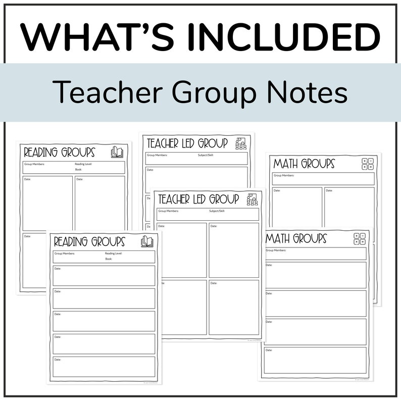 Teachers Group.pdf Teacher Binder Including Gradebook Templates, Classroom Checklist Pages ...