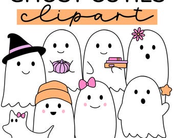Ghost Clipart, Cute Ghost PNG, Halloween Ghost PNG