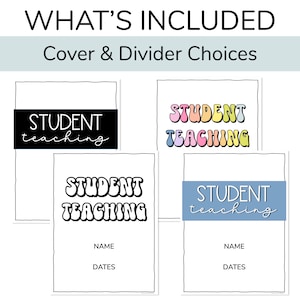Student Teacher Binder Including Student Teacher Letter and Student ...