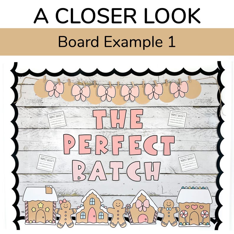 Gingerbread Bulletin Board Kit Perfect as Winter Bulletin Board or