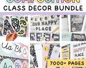 Composition Notebook Classroom Decor Bundle & Pastel Classroom Decor Bundle