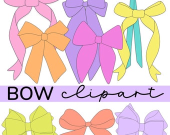 Bow Clipart & Bow PNG in Bright Colours