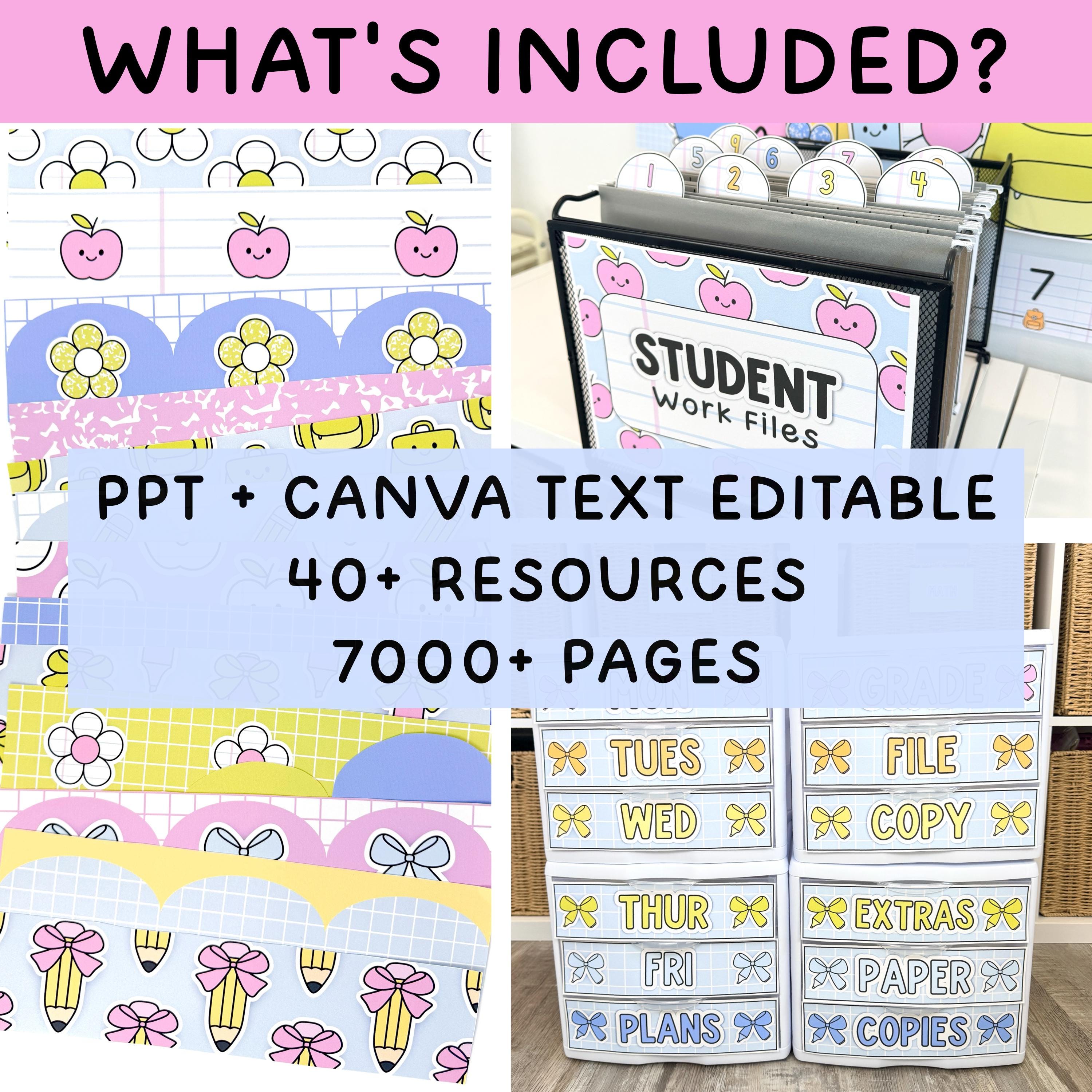 Preppy Composition Note Preppy Brights Composition Notebook Classroom Decor Bundle & Bright ...