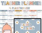 Digital Teacher Planner: A Google Sheets Teacher Planner for 2025-2026 | Matches Boho Classroom Decor
