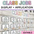 Composition Notebook Decor Class Jobs Editable & Classroom Job Application for Pastel and Composition Notebook Classroom Decor Theme