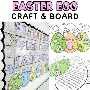 Easter Bulletin Board and Craft, Easter Egg April Bulletin Board