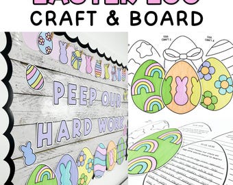 Easter Bulletin Board and Craft, Easter Egg April Bulletin Board