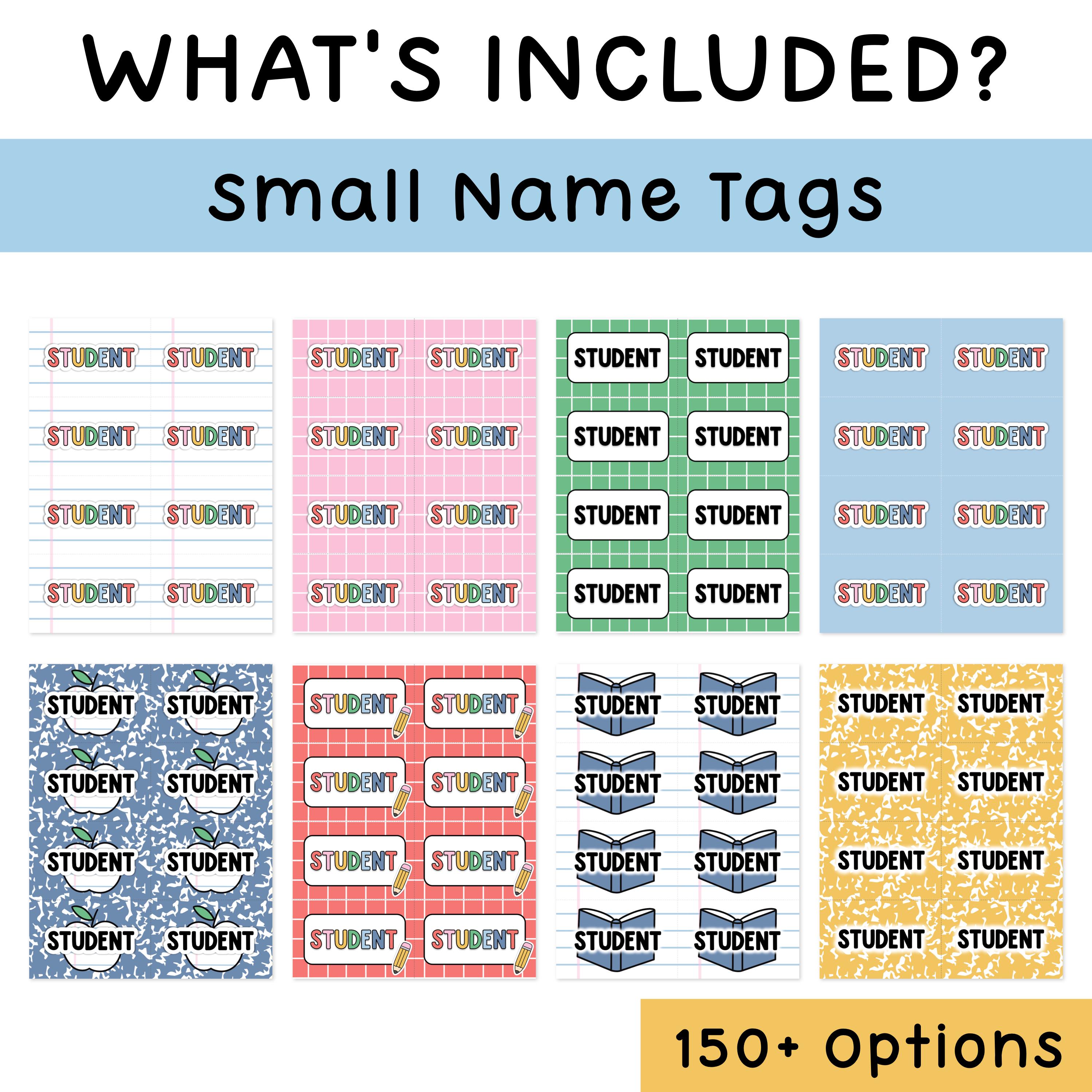 Student Name Labels for Composition Notebook & Bright Classroom Decor ...
