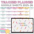 Digital Teacher Planner | Google Sheets Teacher Planner 2025-2026