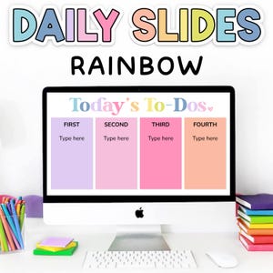 Google Slides™ Template for Teachers Including Morning Slides, Class Slides & Teacher Slides