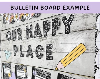Back To School Composition Notebook Welcome Banner - First Day Of ...
