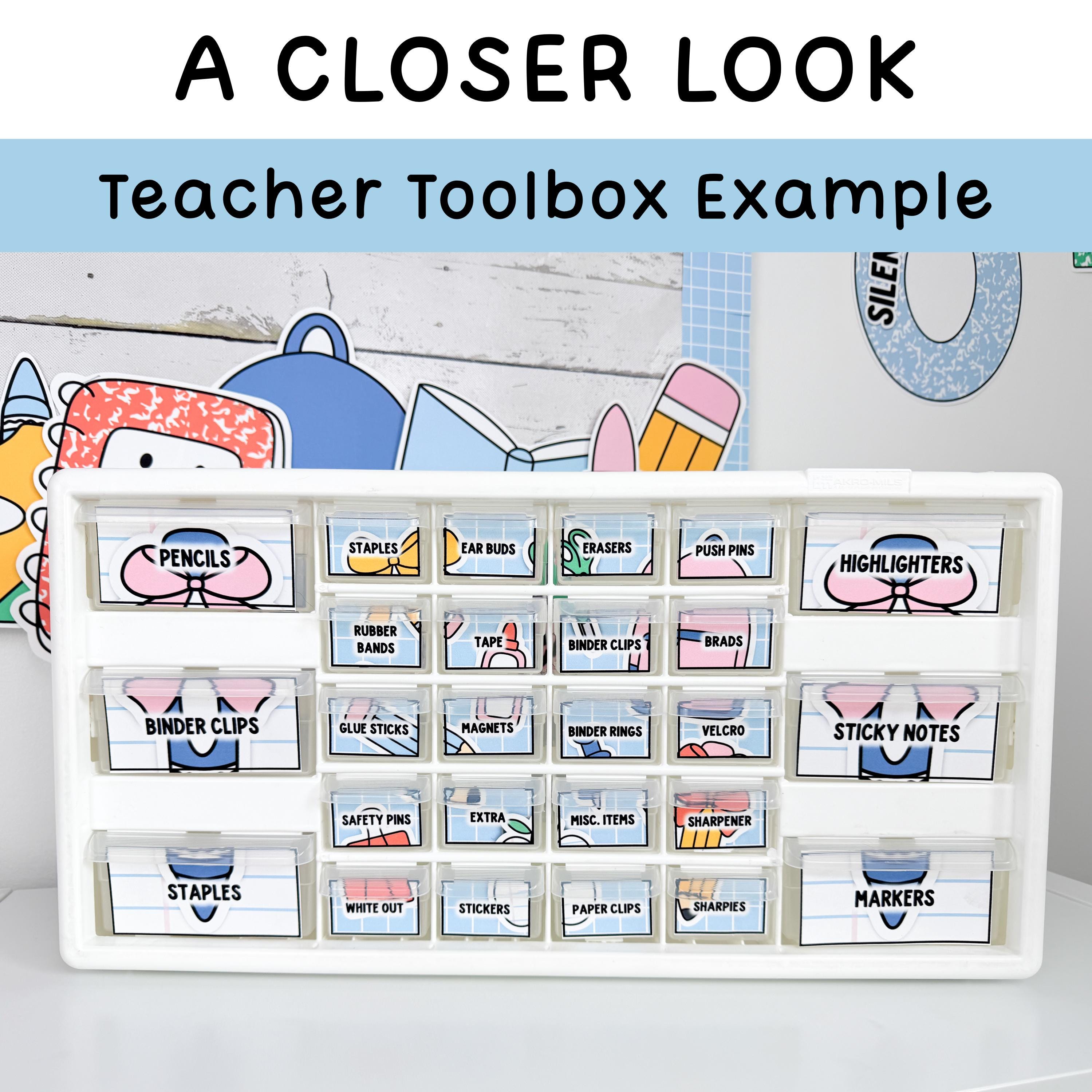 Composition Notebook Labels for Teacher Toolbox- Editable for Bright ...