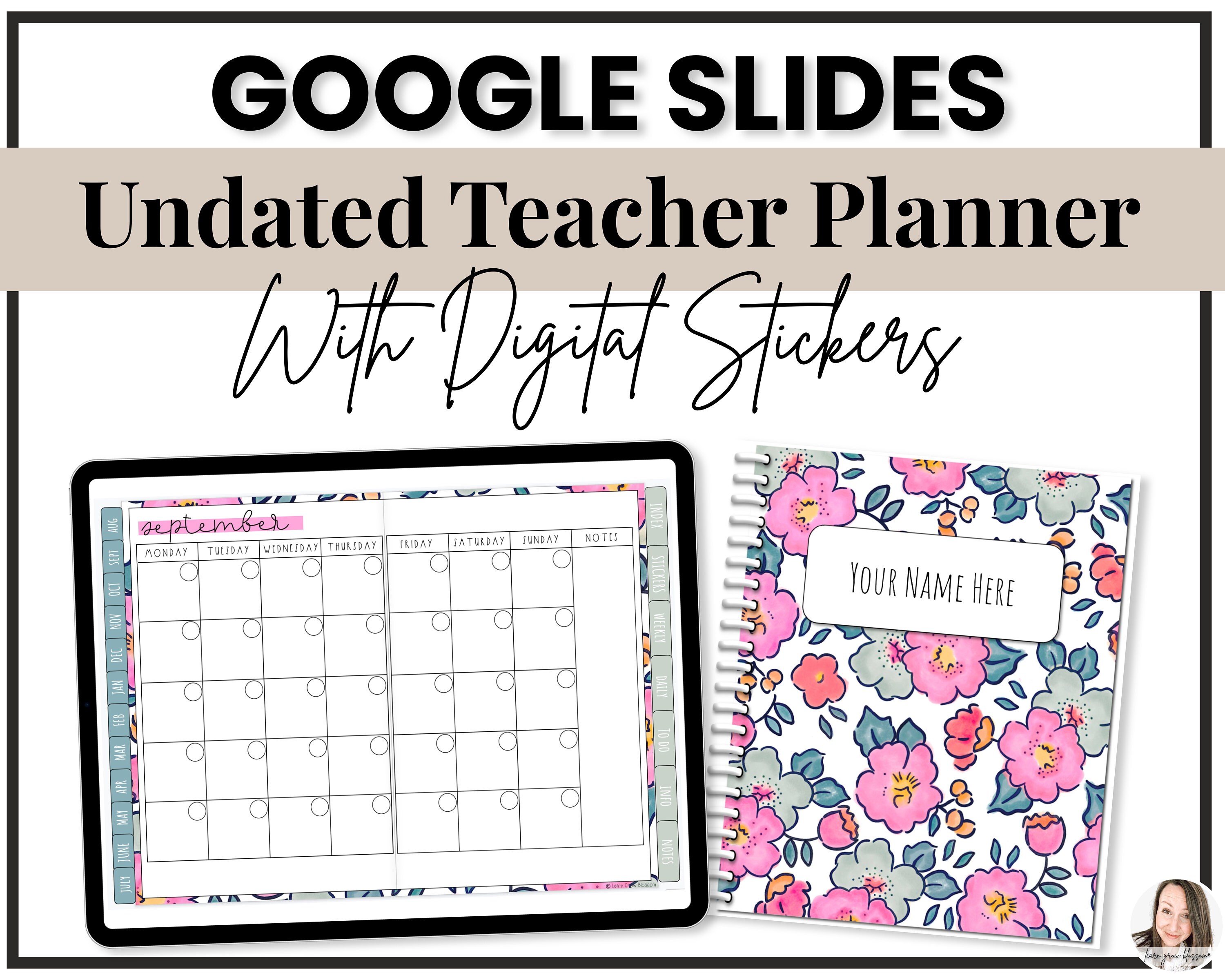 Google Slides Teacher Planner Boho Digital Teacher Planner Etsy
