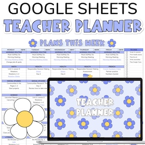 Digital Teacher Planner | A Daisy Google Sheets Teacher Planner for 2025-2026